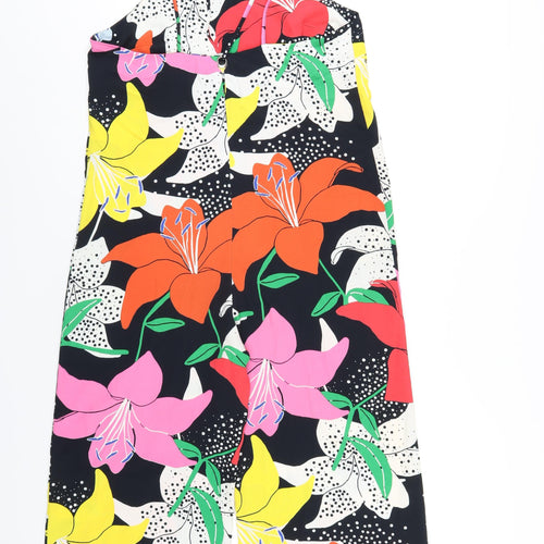 Topshop Womens Multicoloured Geometric Polyester Jumpsuit One-Piece Size 10 L21 in Pullover
