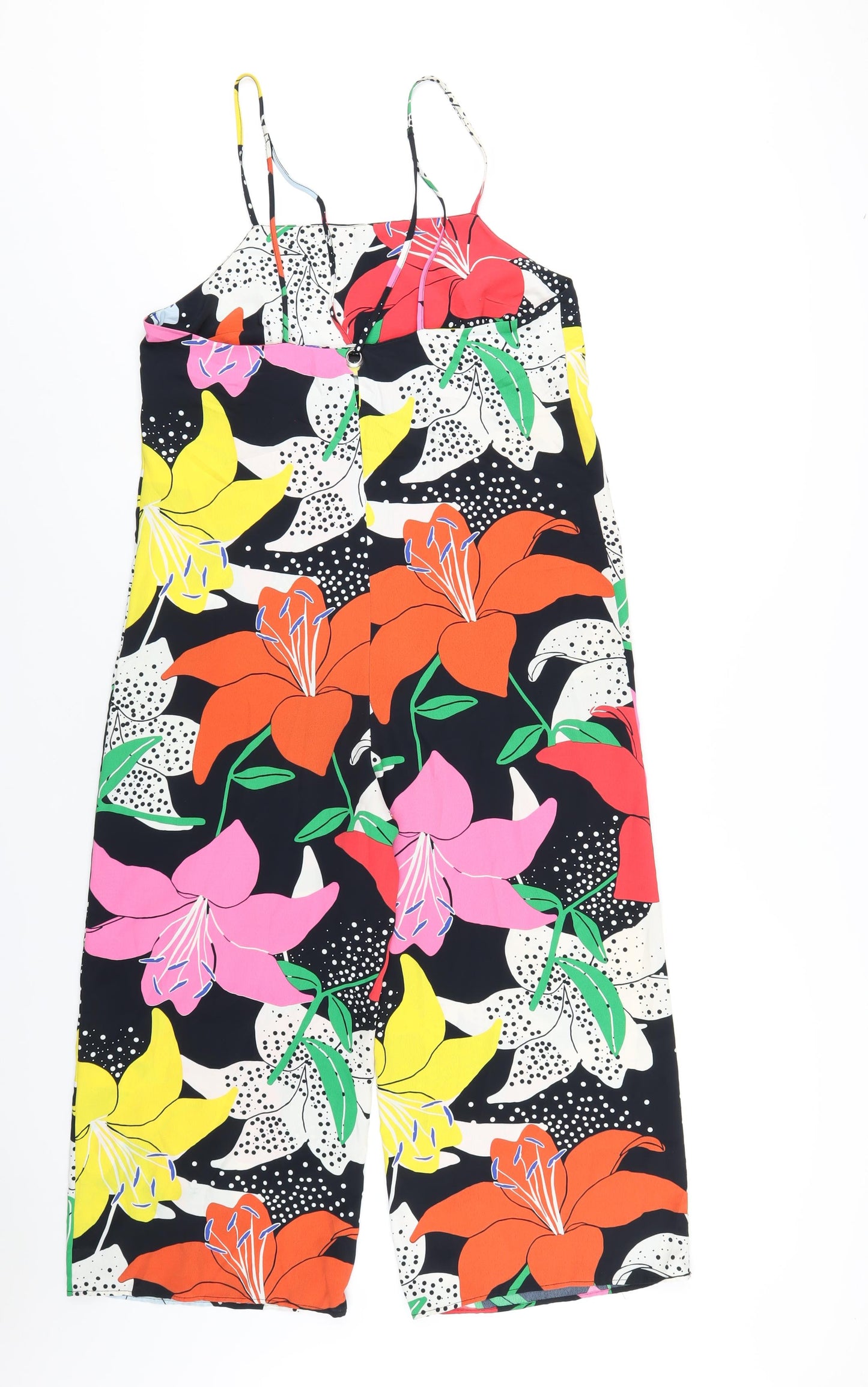 Topshop Womens Multicoloured Geometric Polyester Jumpsuit One-Piece Size 10 L21 in Pullover