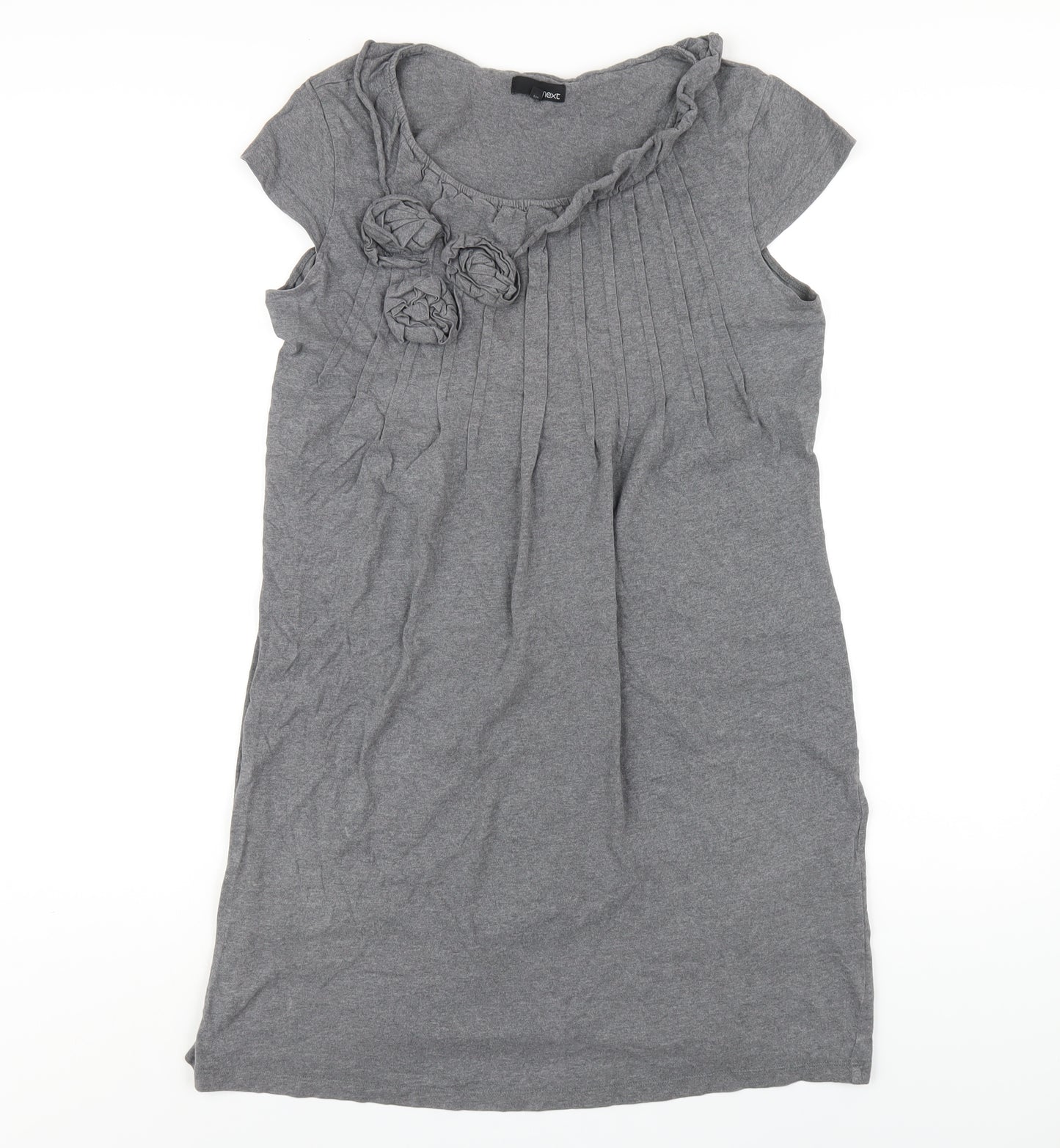 NEXT Womens Grey Cotton A-Line Size 14 Round Neck Pullover