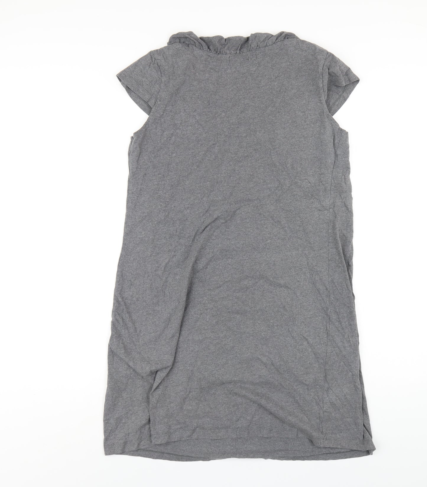 NEXT Womens Grey Cotton A-Line Size 14 Round Neck Pullover