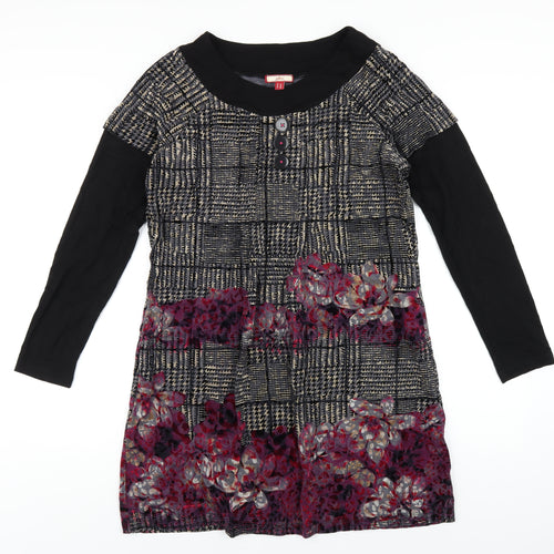 Joe Browns Womens Multicoloured Geometric Polyester A-Line Size 14 Round Neck Pullover