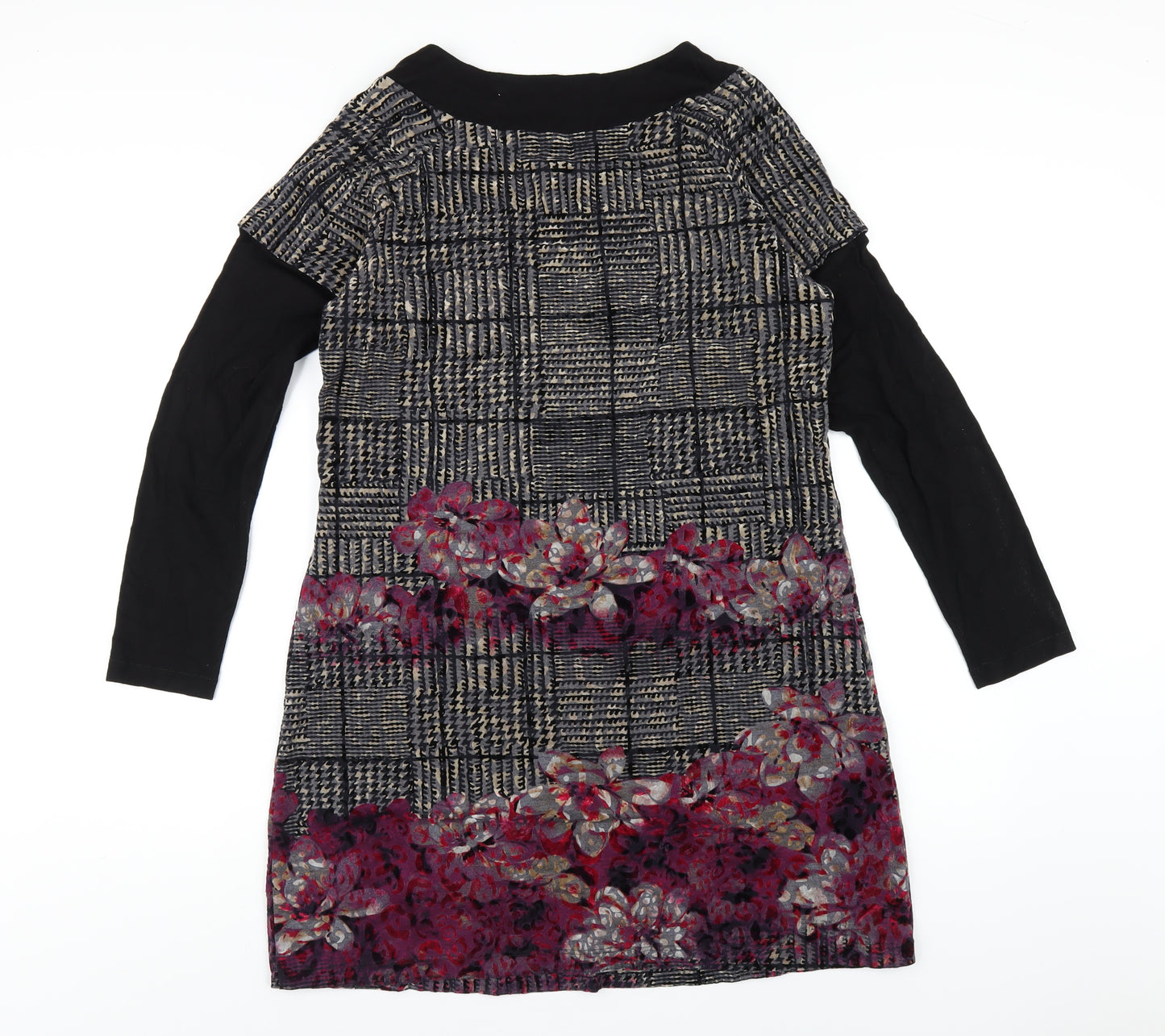 Joe Browns Womens Multicoloured Geometric Polyester A-Line Size 14 Round Neck Pullover