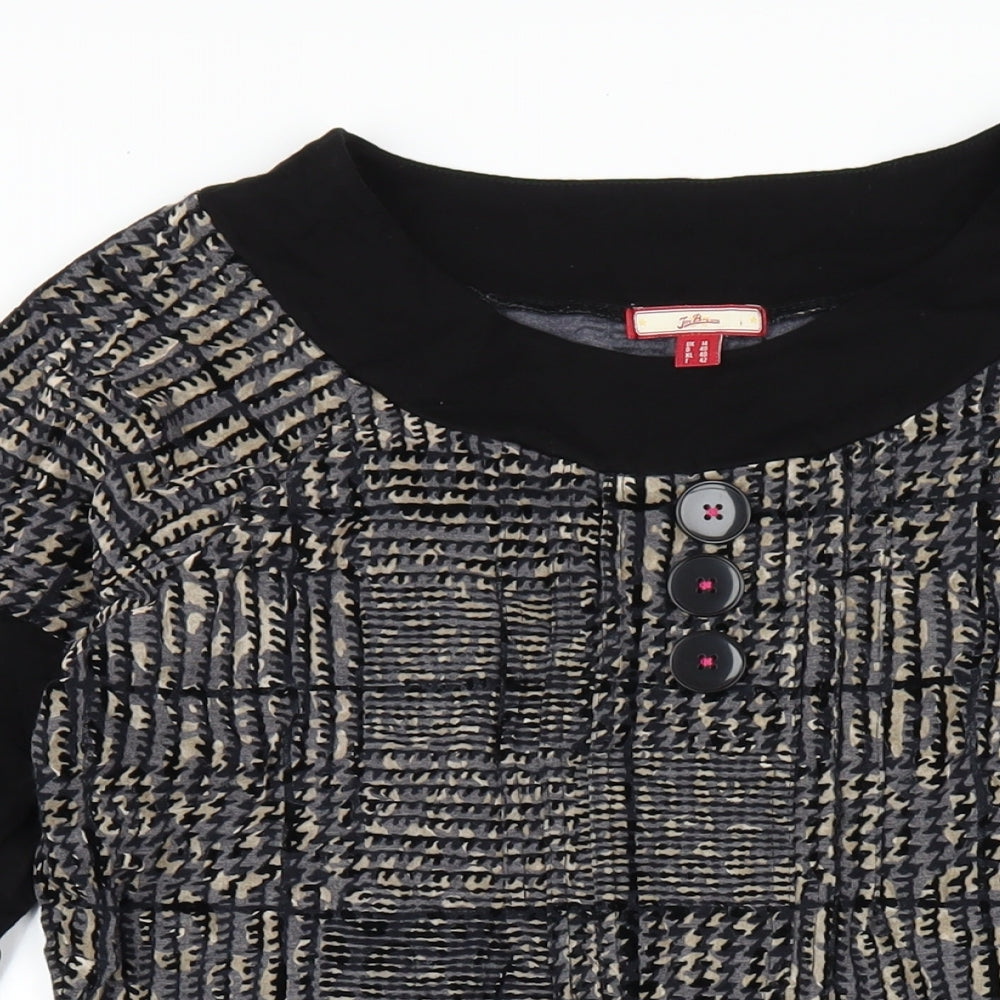 Joe Browns Womens Multicoloured Geometric Polyester A-Line Size 14 Round Neck Pullover