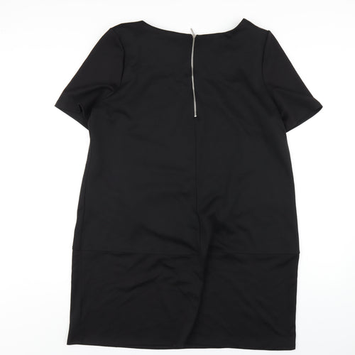 Wallis Womens Black Polyester A-Line Size 18 Round Neck Zip