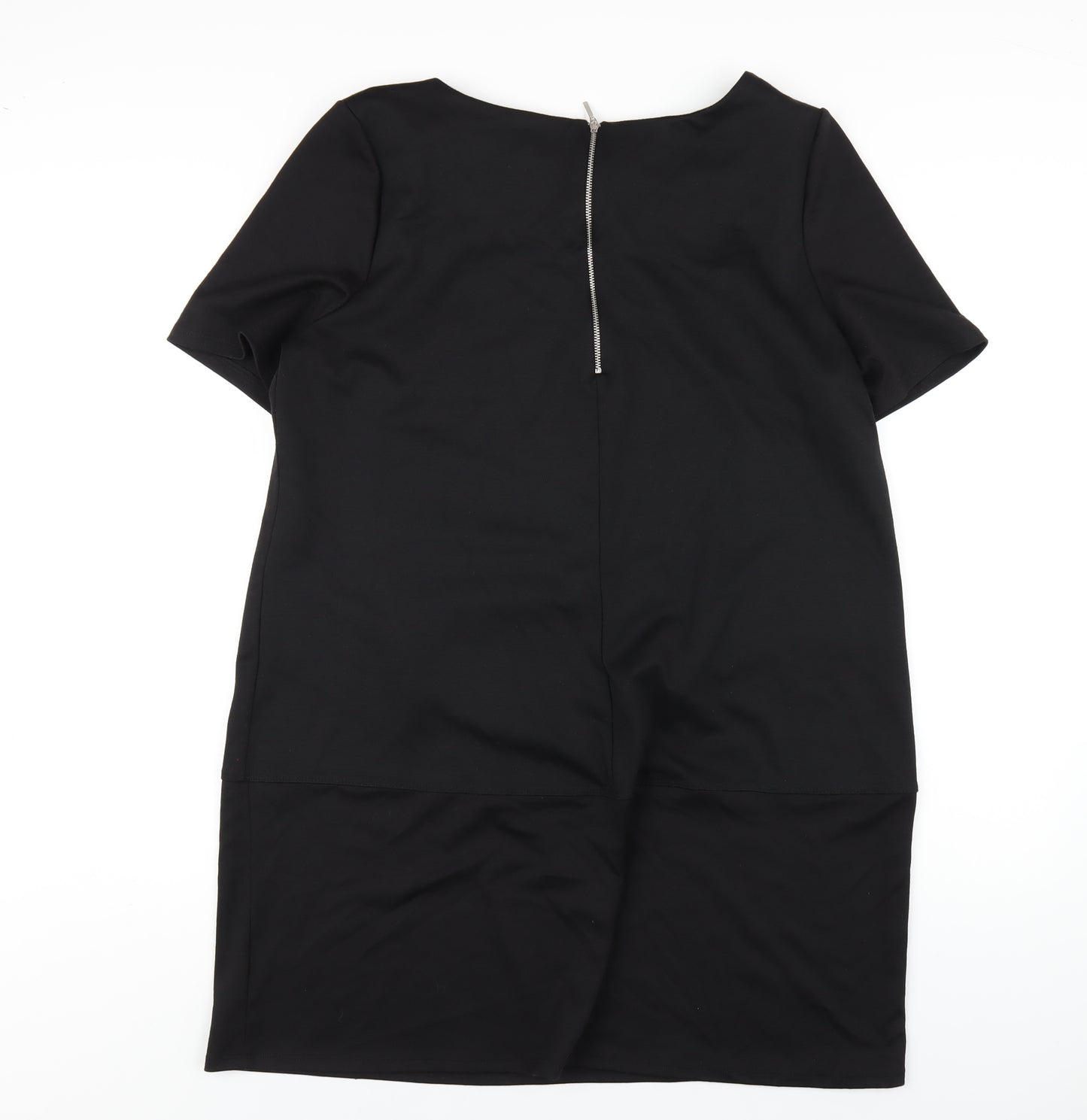 Wallis Womens Black Polyester A-Line Size 18 Round Neck Zip