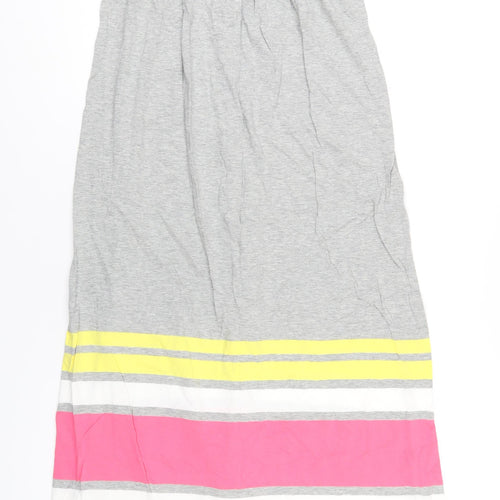 Gap Womens Grey Cotton A-Line Size L Square Neck Pullover
