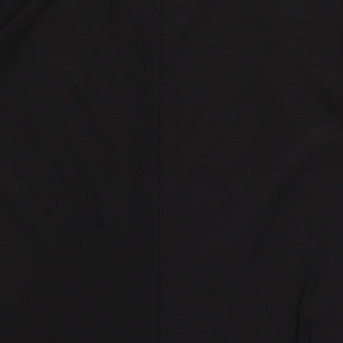 Antthony Womens Black Polyester T-Shirt Dress Size L V-Neck Pullover