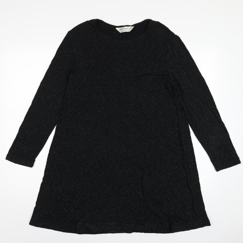 Dorothy Perkins Womens Black Acetate A-Line Size 18 Round Neck Pullover