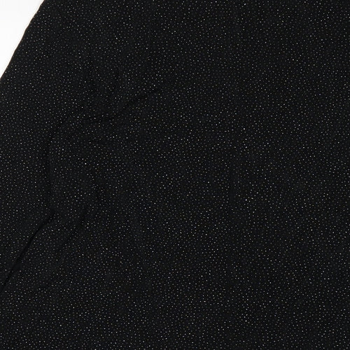 Dorothy Perkins Womens Black Acetate A-Line Size 18 Round Neck Pullover