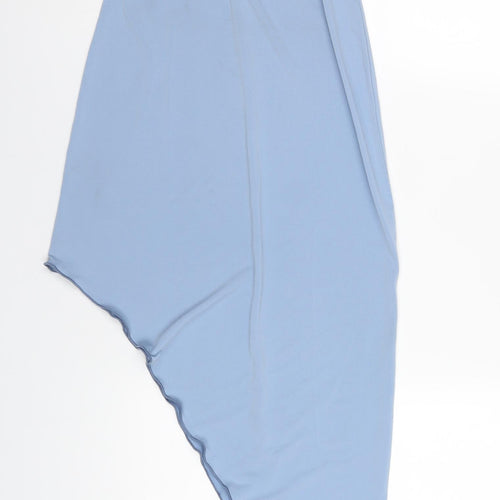 Urban Outfitters Womens Blue Polyester Bodycon Size XS Square Neck Pullover