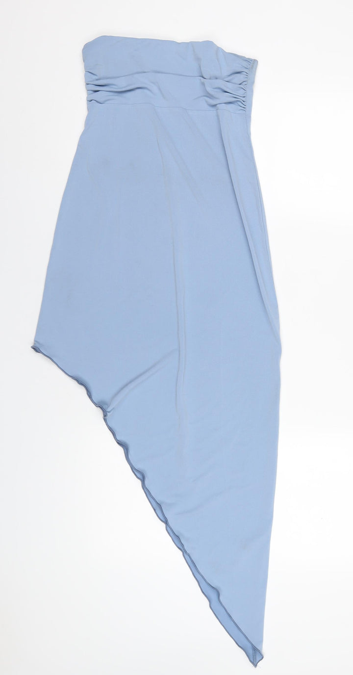 Urban Outfitters Womens Blue Polyester Bodycon Size XS Square Neck Pullover