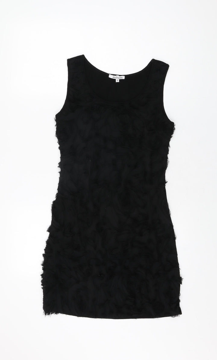 Steilmann Womens Black Polyester Bodycon Size S Round Neck Pullover