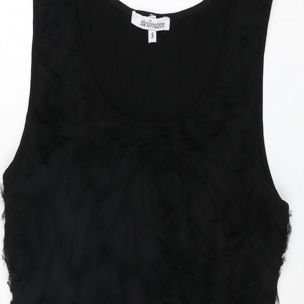 Steilmann Womens Black Polyester Bodycon Size S Round Neck Pullover