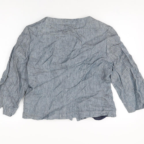 EVELIN BRANDT Womens Blue Jacket Size 10 Zip
