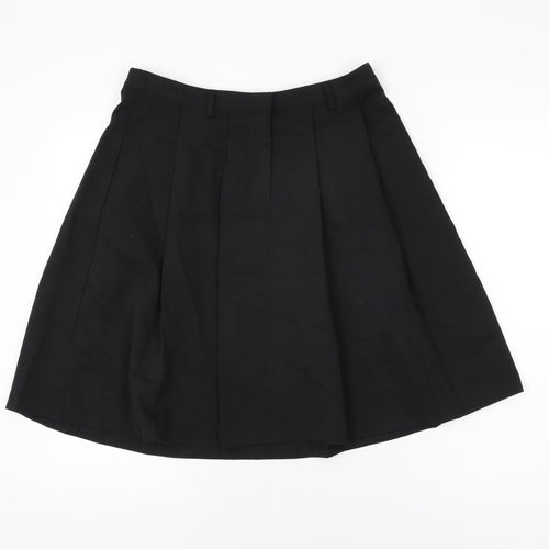 Motel Womens Black Polyester Skater Skirt Size S Zip