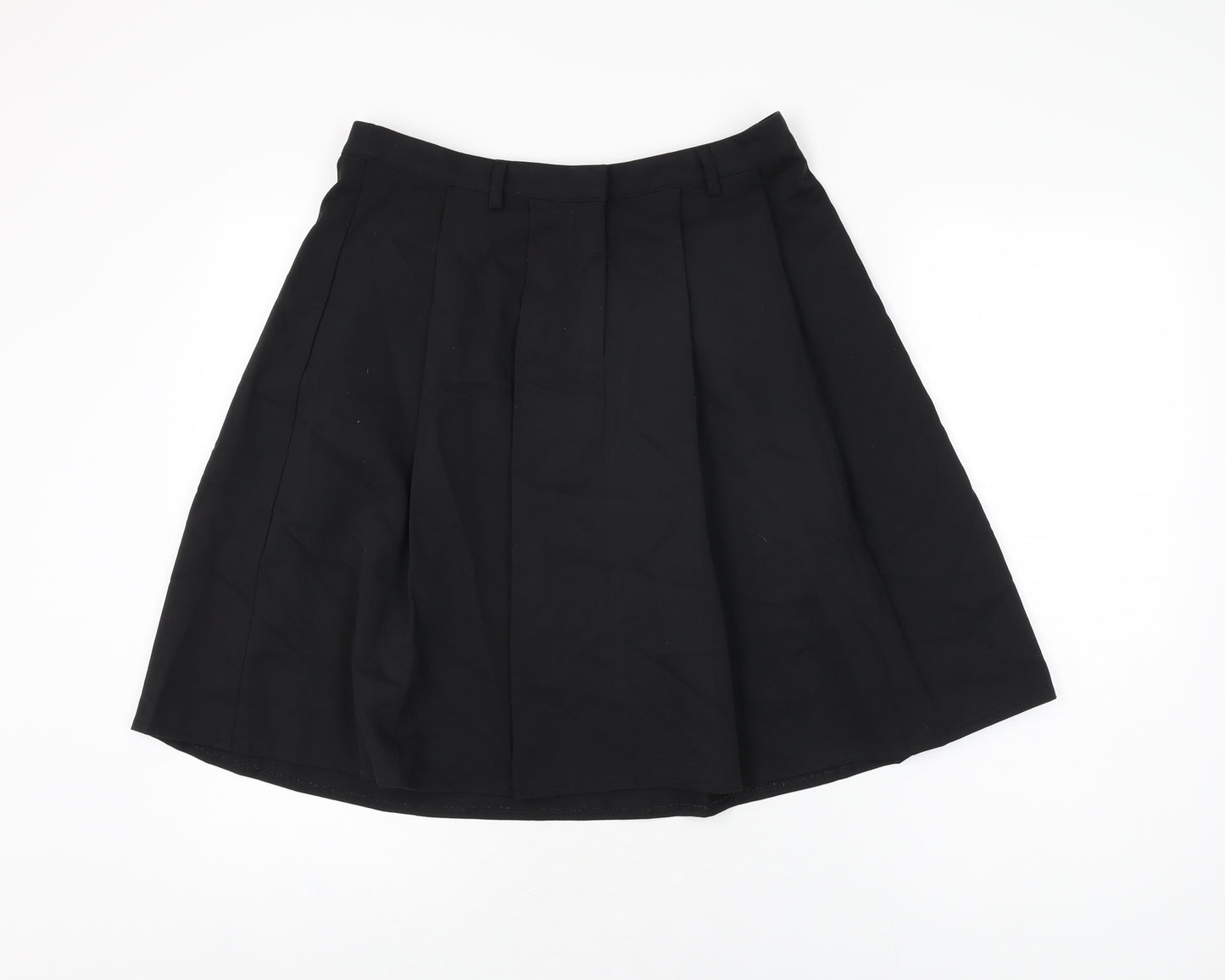 Motel Womens Black Polyester Skater Skirt Size S Zip