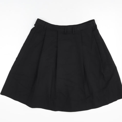 Motel Womens Black Polyester Skater Skirt Size S Zip