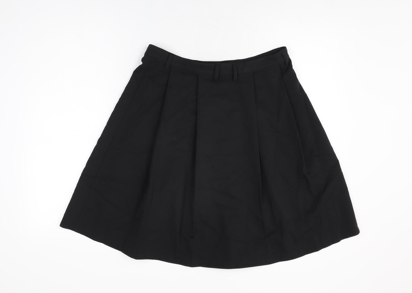 Motel Womens Black Polyester Skater Skirt Size S Zip