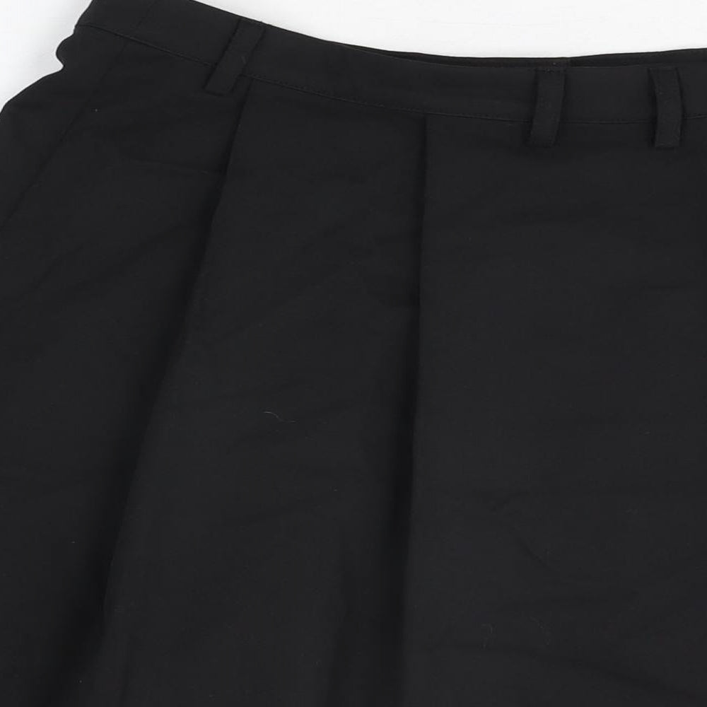 Motel Womens Black Polyester Skater Skirt Size S Zip