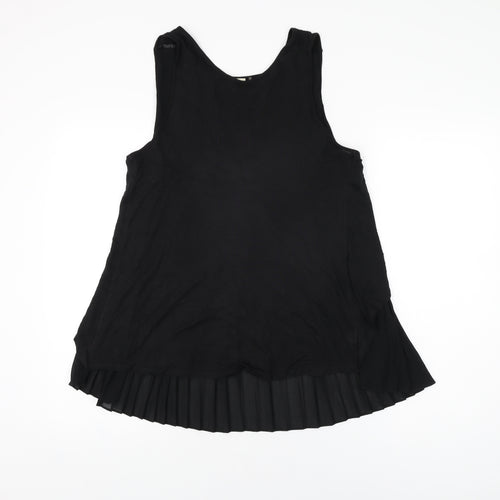ecru Womens Black Polyester Basic T-Shirt Size L Round Neck