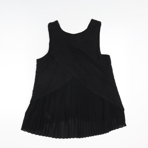 ecru Womens Black Polyester Basic T-Shirt Size L Round Neck