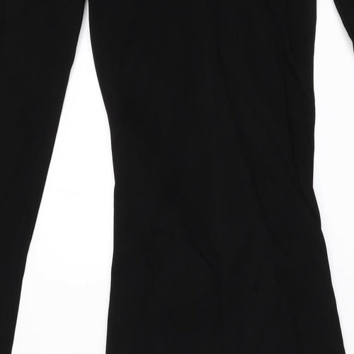Zara Womens Black Viscose Maxi Size S High Neck Zip
