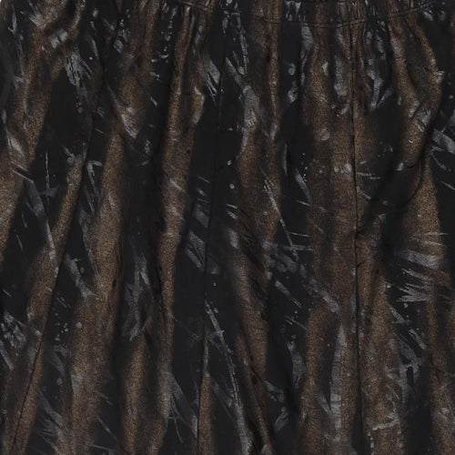 Noni B Womens Black Geometric Polyester Swing Skirt Size M