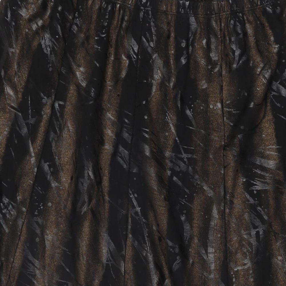 Noni B Womens Black Geometric Polyester Swing Skirt Size M