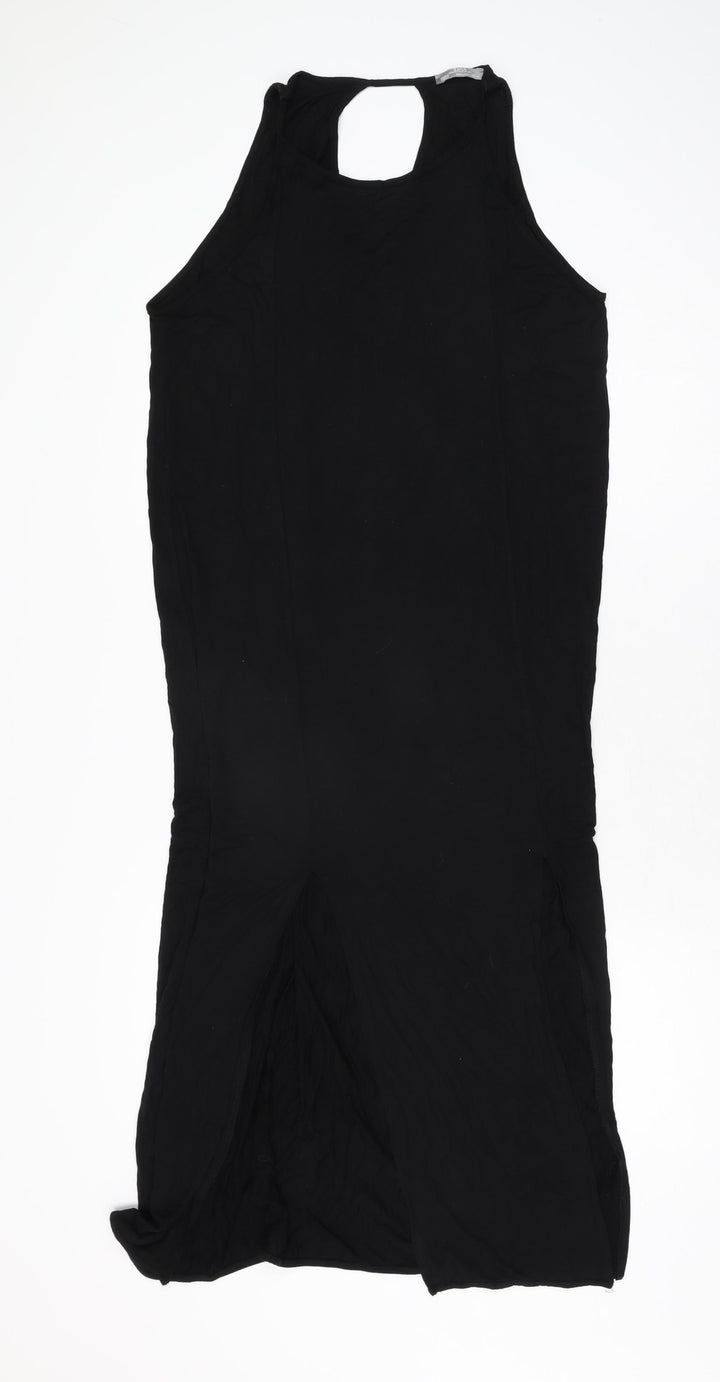 Zara Womens Black Polyester Shift Size L Round Neck Pullover