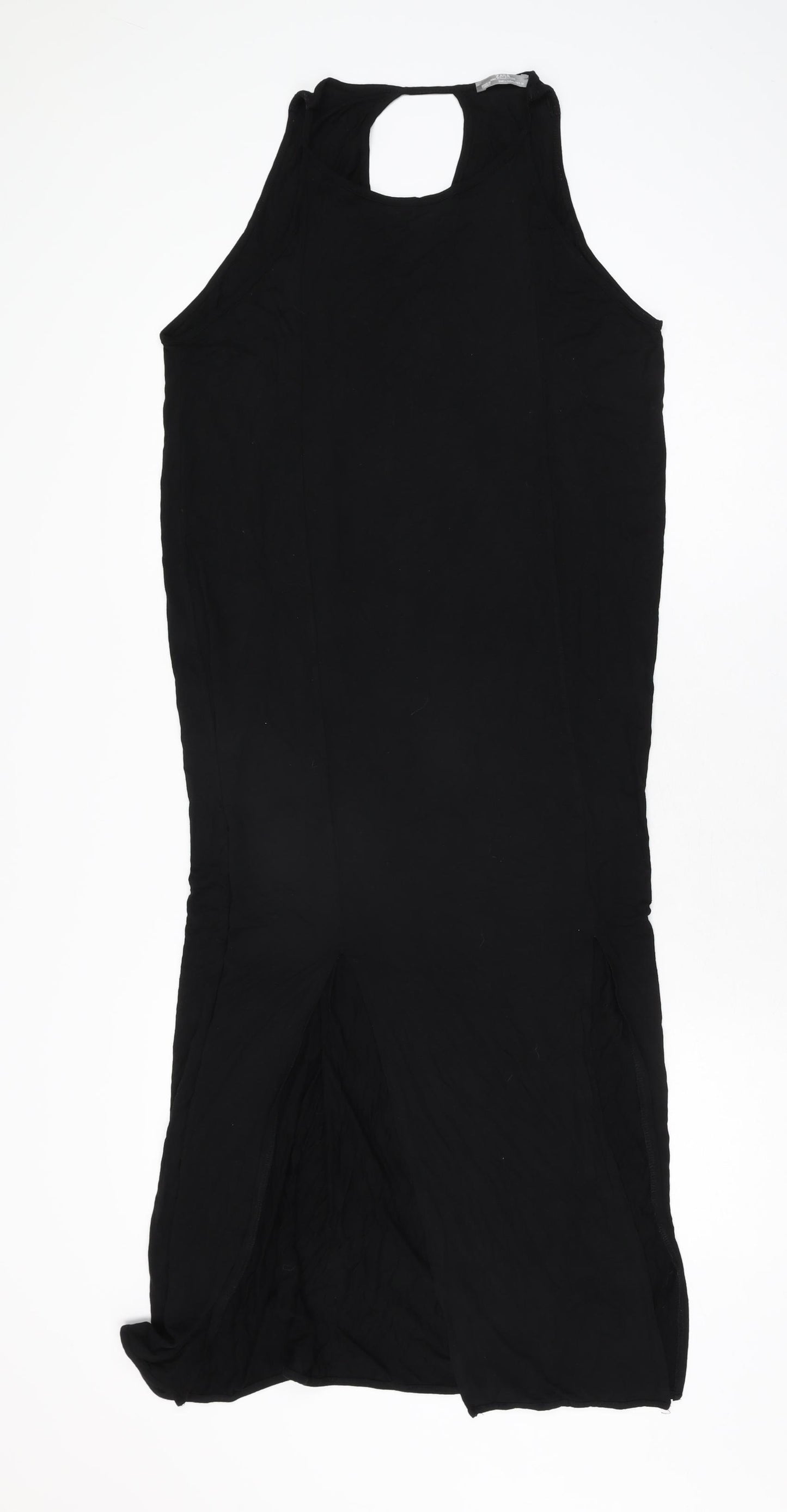 Zara Womens Black Polyester Shift Size L Round Neck Pullover