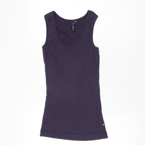Sweaty Betty Womens Purple Cotton Basic Tank Size M Scoop Neck