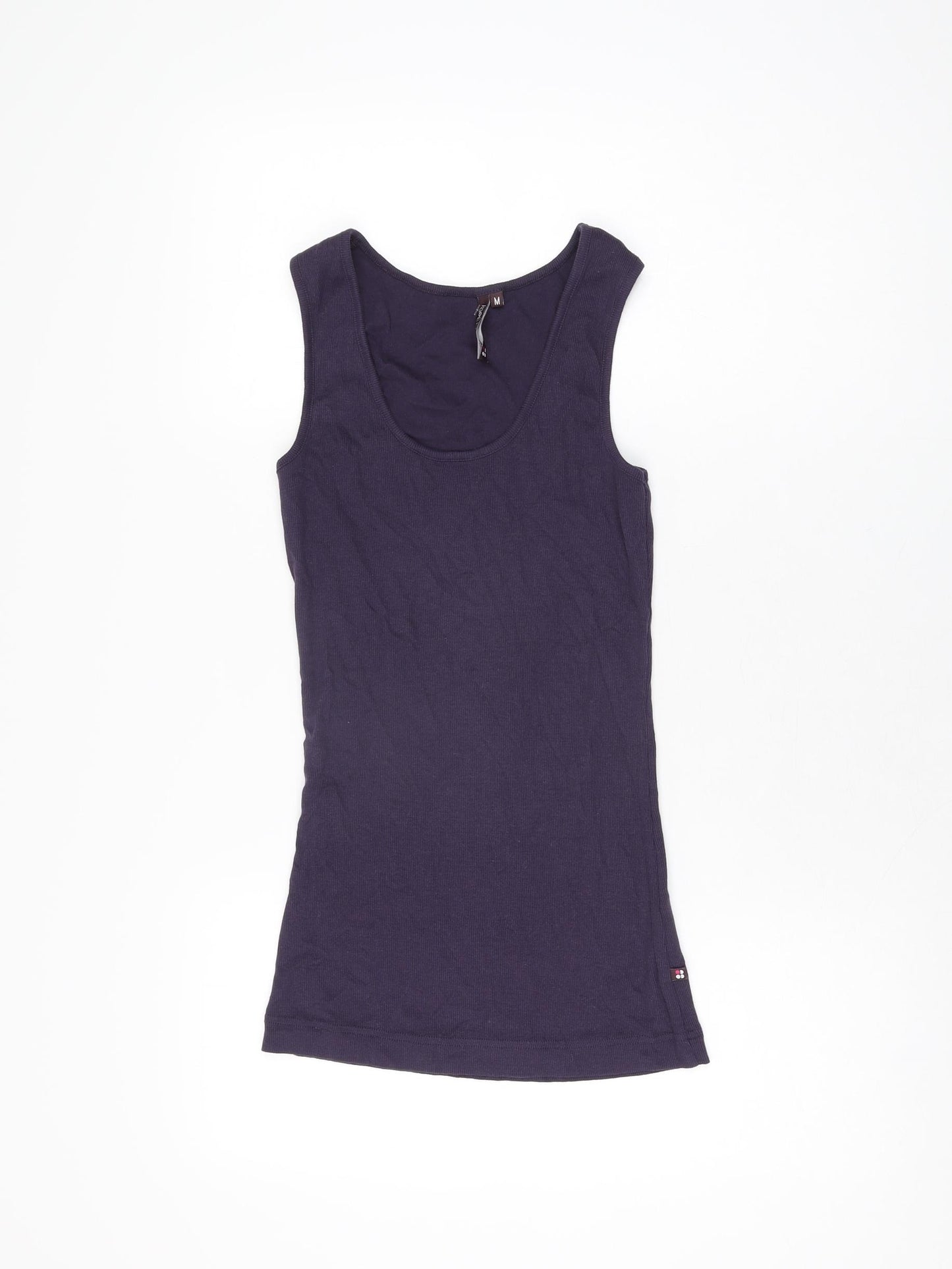 Sweaty Betty Womens Purple Cotton Basic Tank Size M Scoop Neck