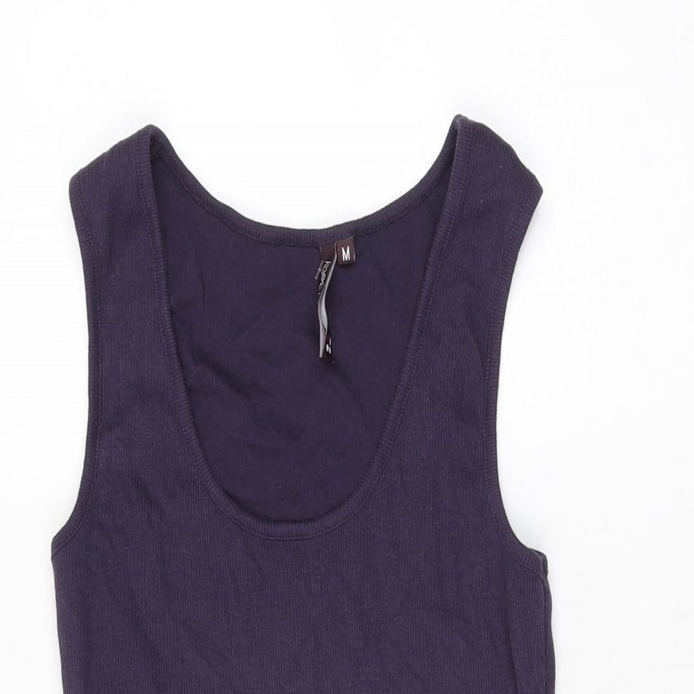 Sweaty Betty Womens Purple Cotton Basic Tank Size M Scoop Neck