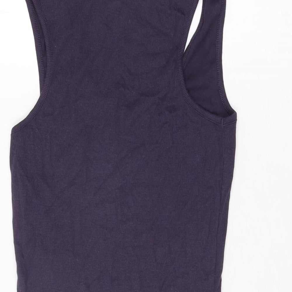 Sweaty Betty Womens Purple Cotton Basic Tank Size M Scoop Neck