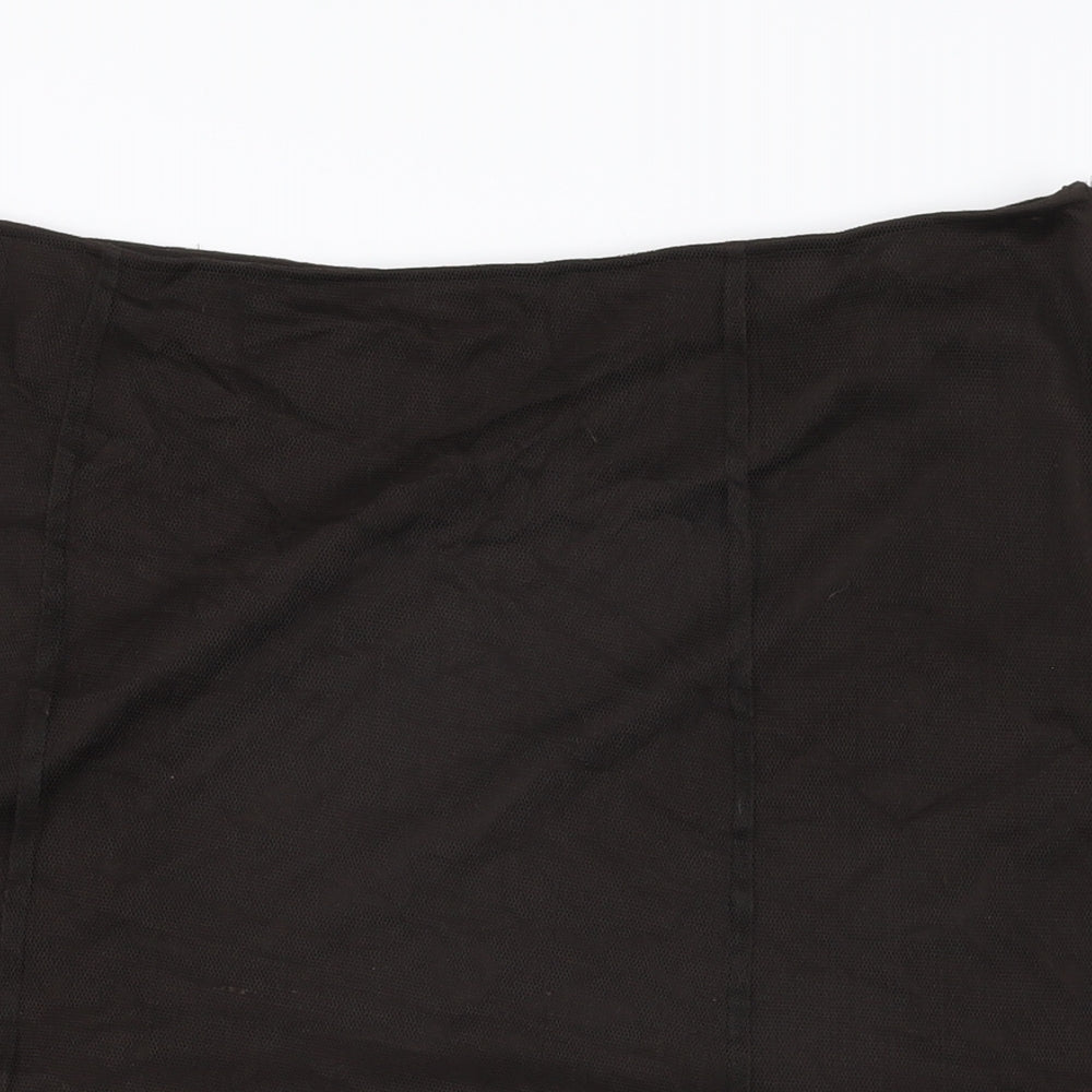 Precis Womens Brown Floral Polyester Swing Skirt Size 16 Zip