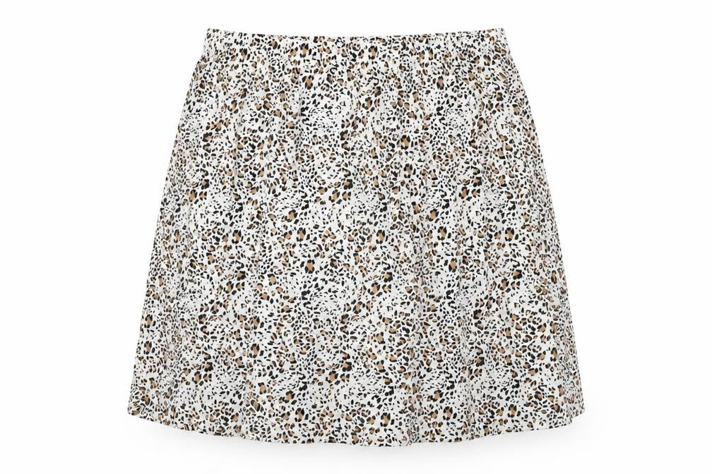 Marks and Spencer Womens White Geometric Viscose Swing Skirt Size 24