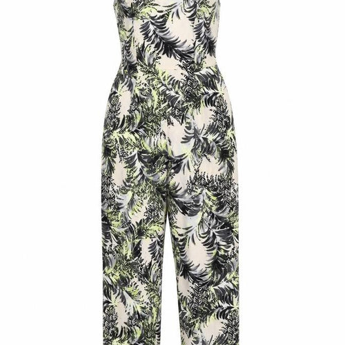 Miss Selfridge Womens Ivory Geometric Polyester Jumpsuit One-Piece Size 12 L29 in Zip