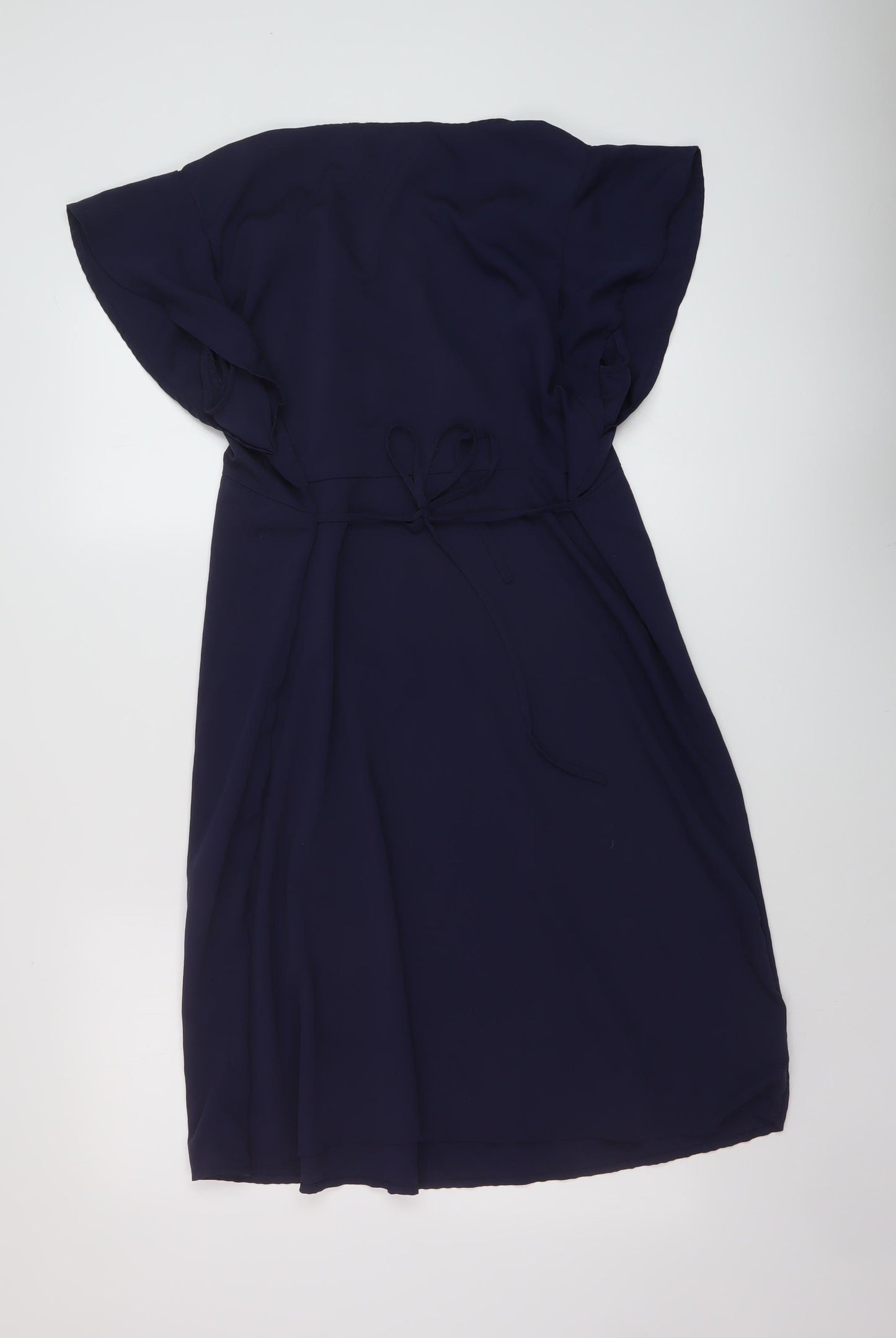 Marks and Spencer Womens Blue Polyester A-Line Size 18 Round Neck Pullover