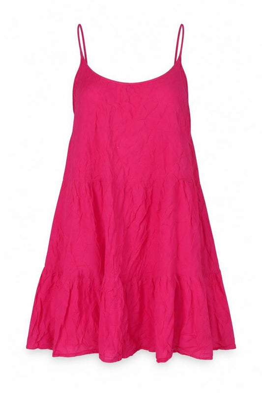 Front view of Marks & Spencer women’s pink viscose a-line, size UK 18, round neck pullover