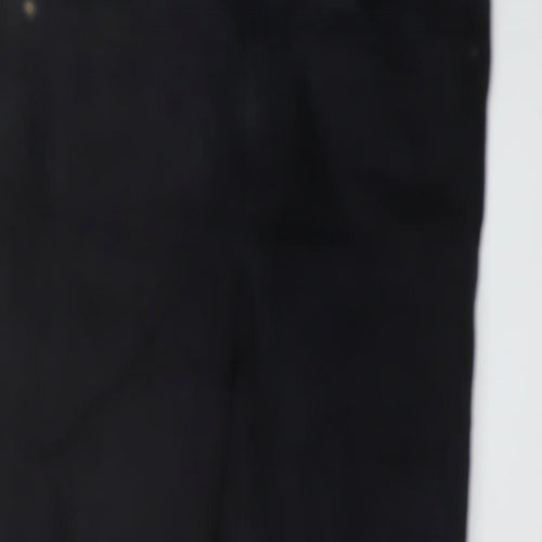 Topshop Womens Black Cotton Skinny Jeans Size 28 in L25 in Regular Button