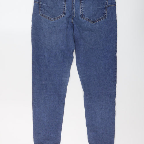 New Look Womens Black Cotton Skinny Jeans Size 12 L25 in Regular Button