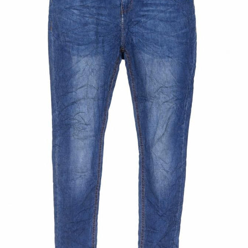 Closure Mens Blue Cotton Skinny Jeans Size 34 in L30 in Regular Button