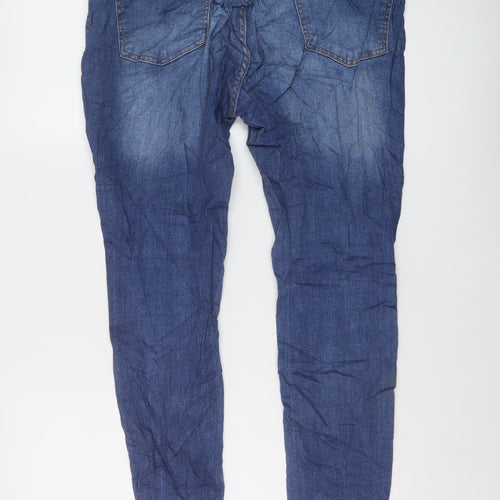 Closure Mens Blue Cotton Skinny Jeans Size 34 in L30 in Regular Button