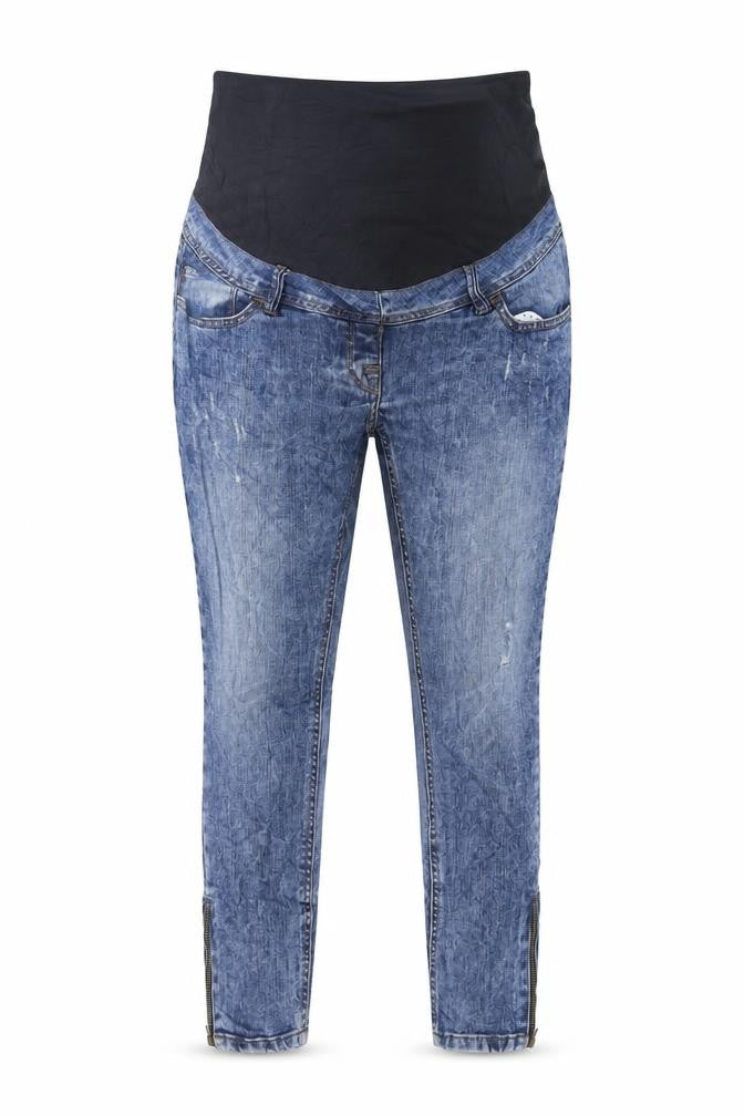 NEXT Womens Blue Cotton Skinny Jeans Size 8 L24 in Regular
