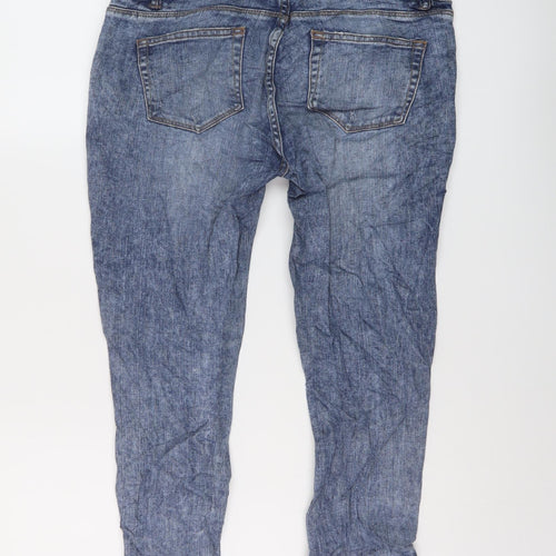 NEXT Womens Blue Cotton Skinny Jeans Size 8 L24 in Regular