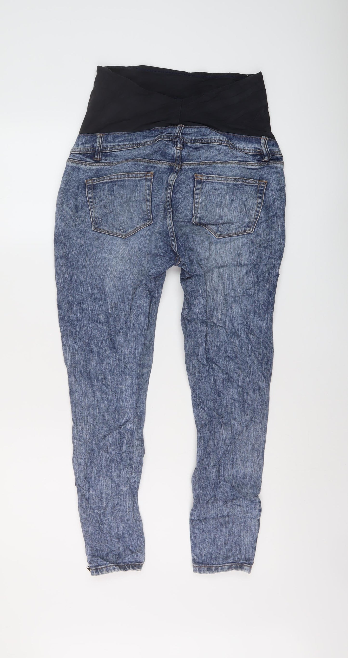 NEXT Womens Blue Cotton Skinny Jeans Size 8 L24 in Regular