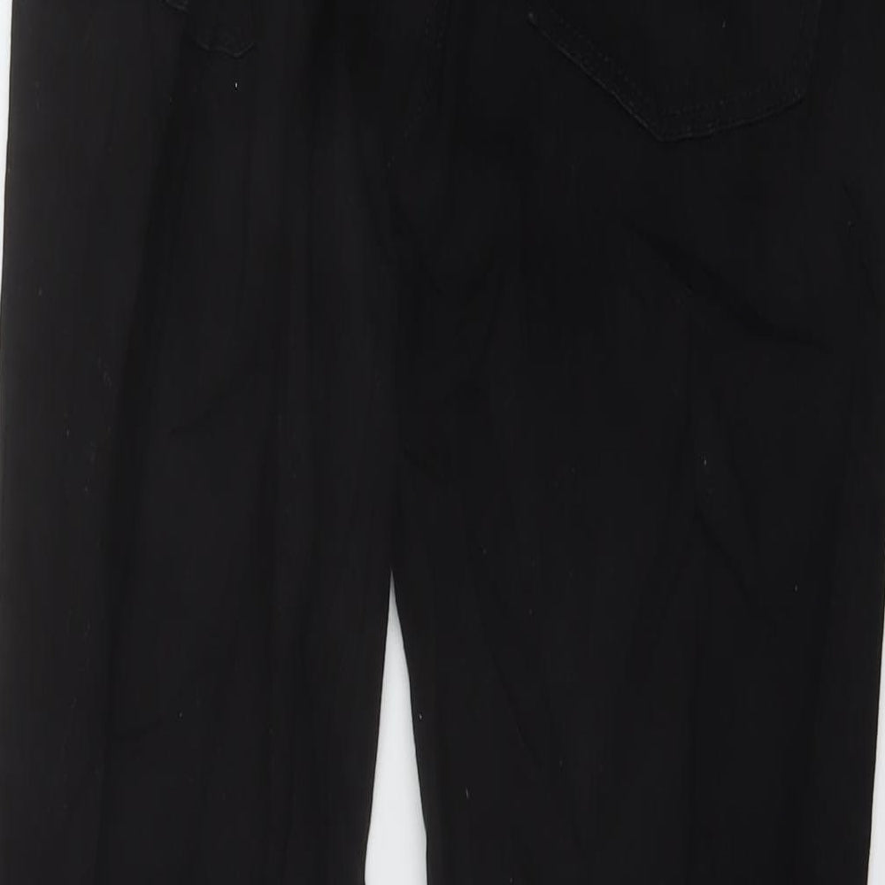 NEXT Boys Black Cotton Straight Jeans Size 14 Years Regular Zip