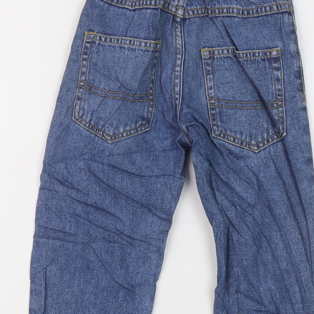 George Boys Blue Cotton Straight Jeans Size 4-5 Years Regular Button