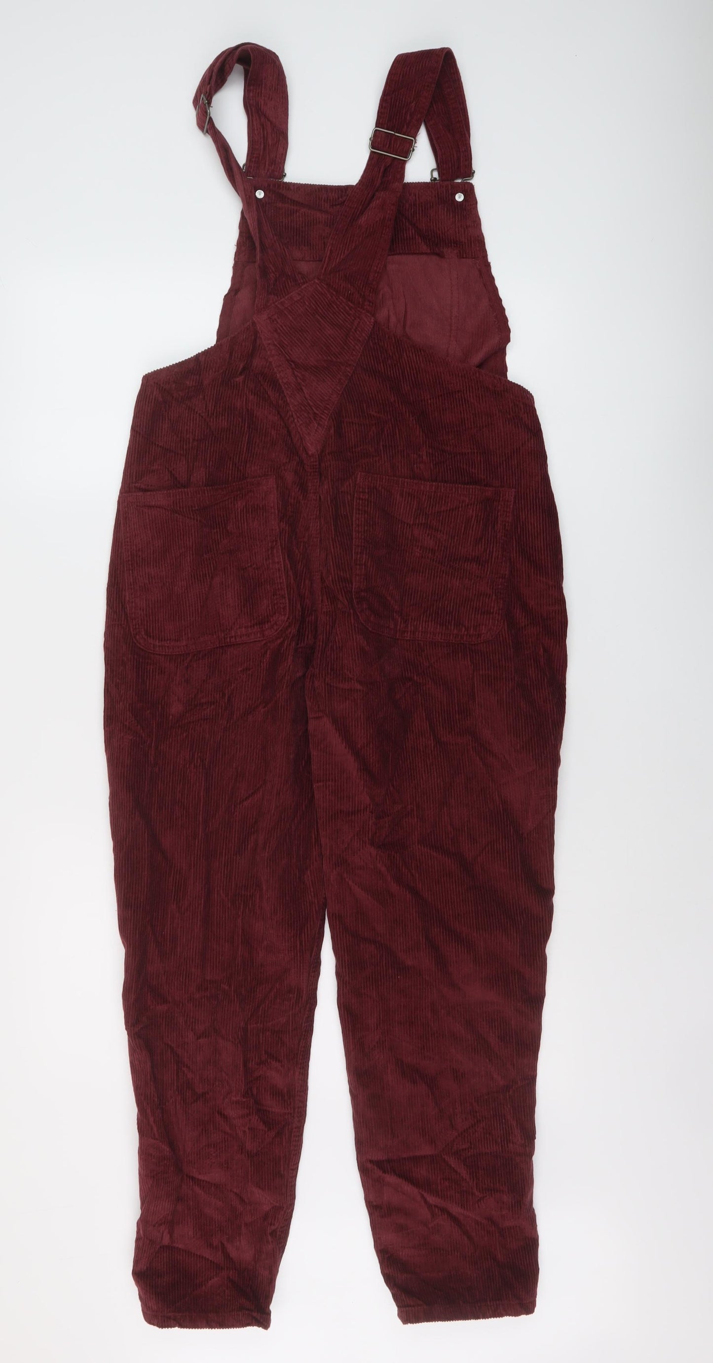 Fat Face Womens Red Cotton Dungaree One-Piece Size 10 L25 in Buckle