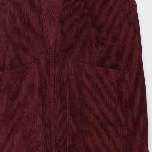 Fat Face Womens Red Cotton Dungaree One-Piece Size 10 L25 in Buckle